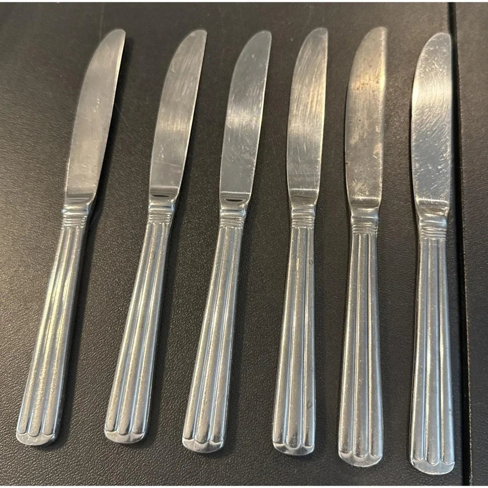 Wallace Centennial Dinner Knives Knife 18/10 Stainless Steel Flatware Set Of 6